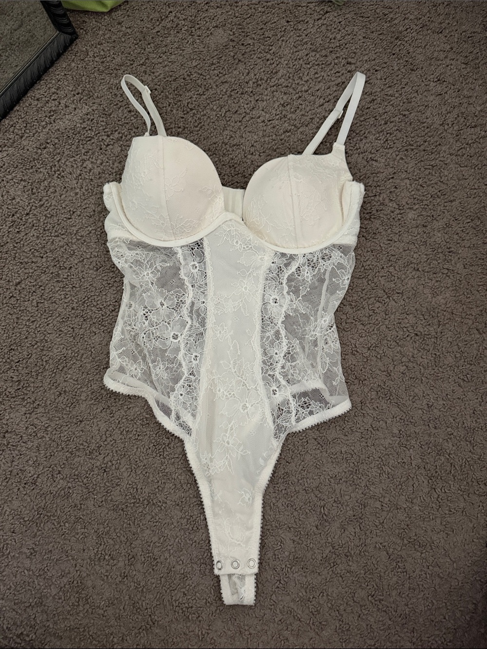 Lace Push-Up Ivory Bodysuit